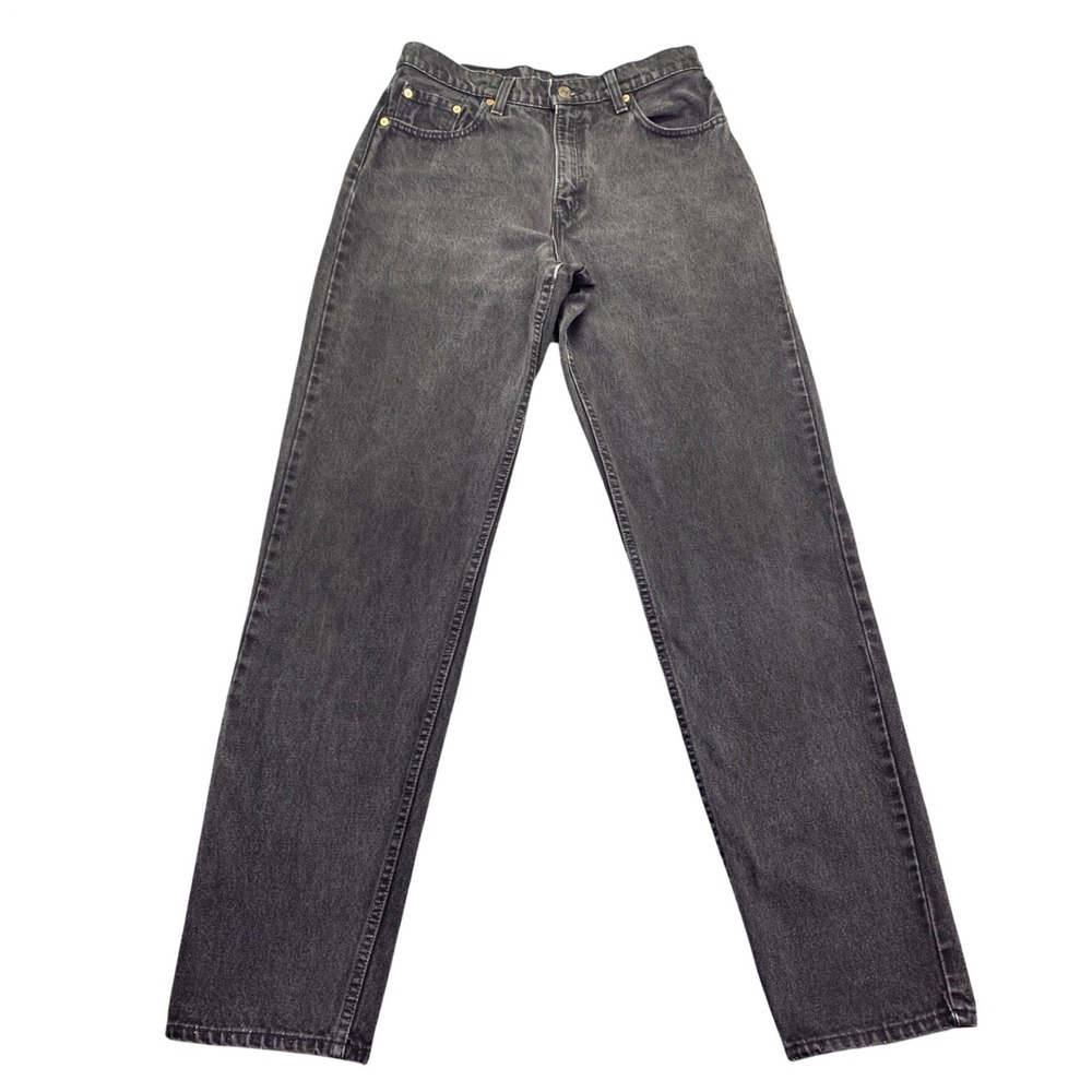 Vintage Levis 560 Loose Fit Straight Leg Black Denim Jeans 11 Long USA 1995